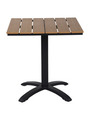 Cafebord 70 x 70 cm sort/teak bøg